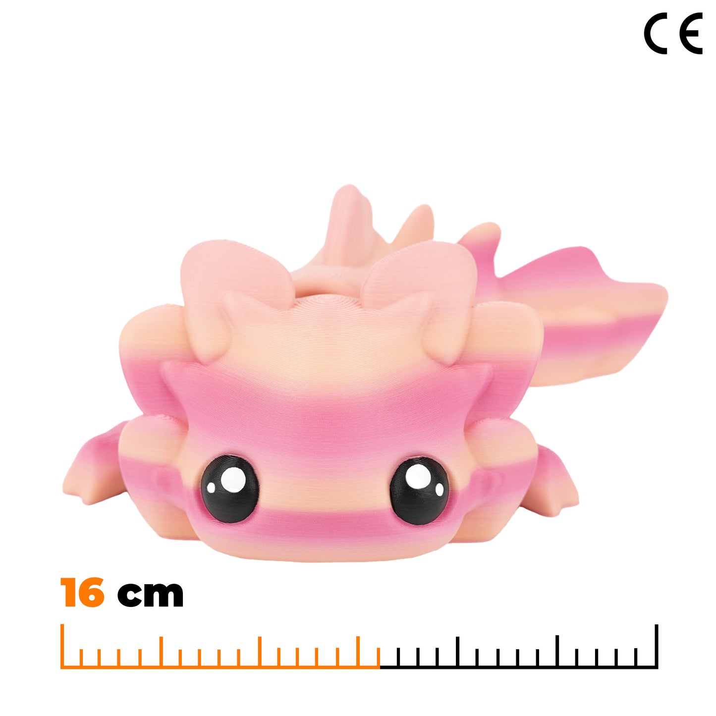 Roztomilý axolotl - Postupná růžová