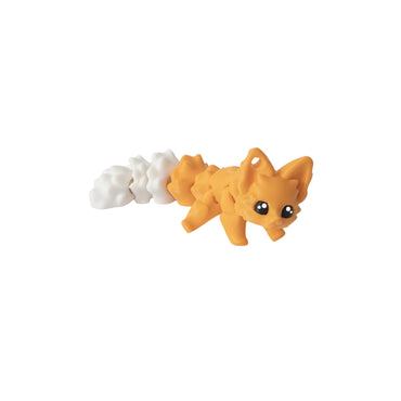 Cute Fox Keychain – 3D printed flexi keychain in orange