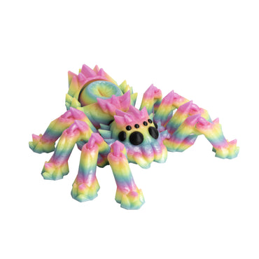 Ragno fidget – animaletto flexi stampato in 3D, colore arcobaleno luminoso