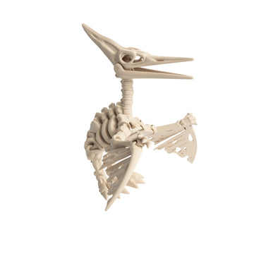 Pterodaktyl – kloubový flexi dinosaurus z 3D tiskárny v béžové barvě