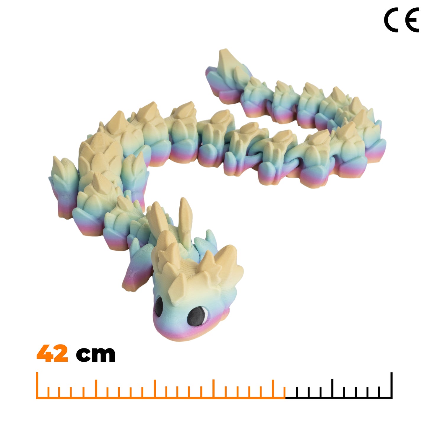 Rubikuro-Drache – Pastellfarbener Regenbogen