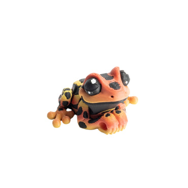 Frog Keychain – 3D printed flexi keychain in gradient orange