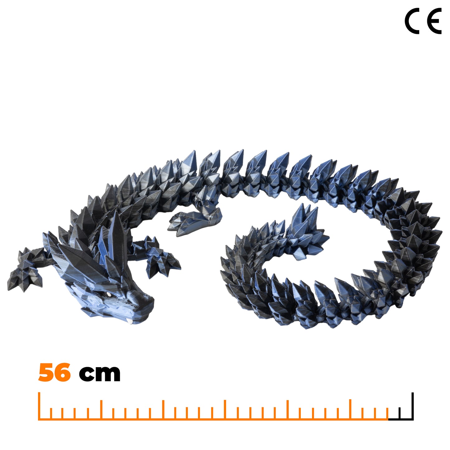 Adult Crystal Dragon - Black-Blue-Silver