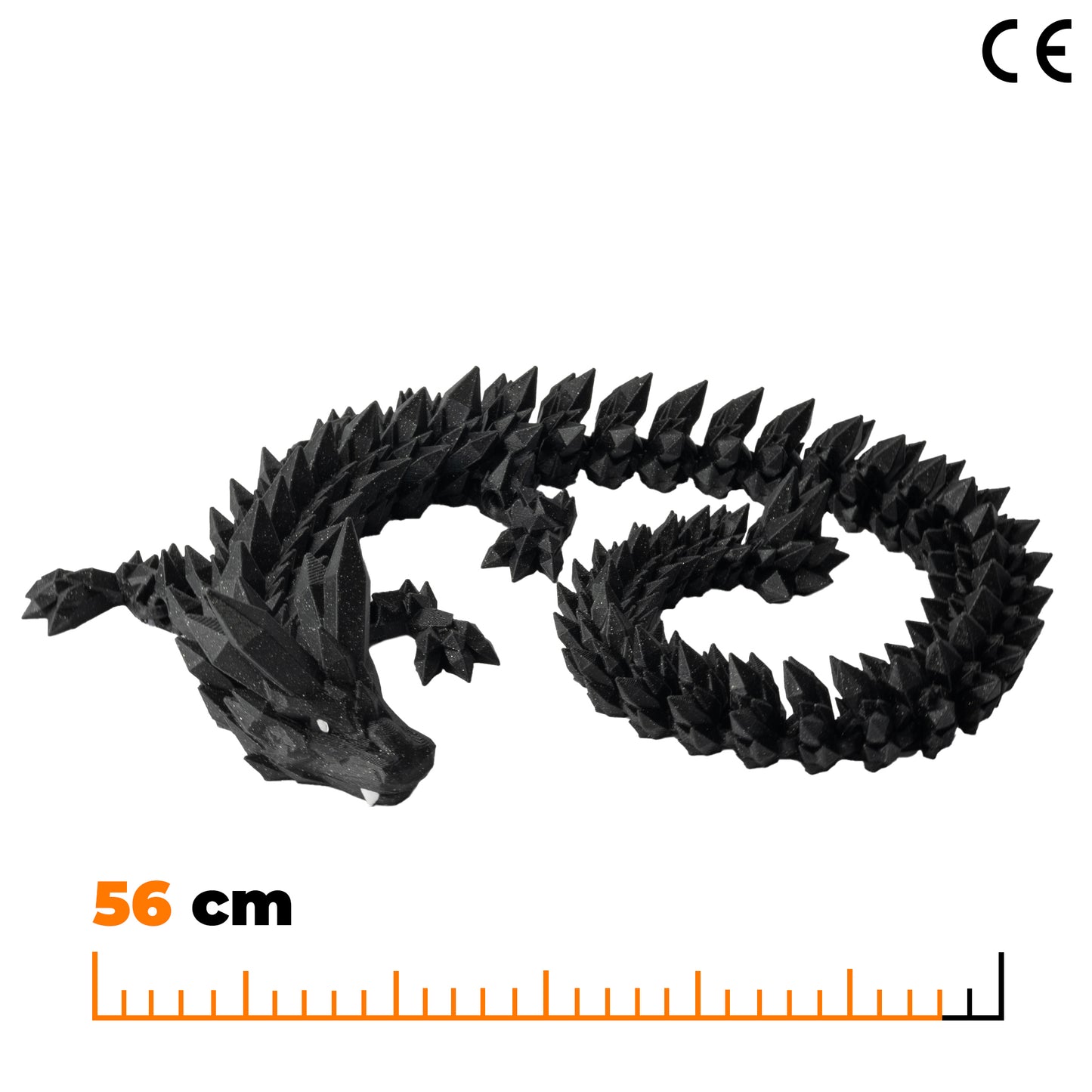 Krystalový dračí dospělák - Třpytivá černá