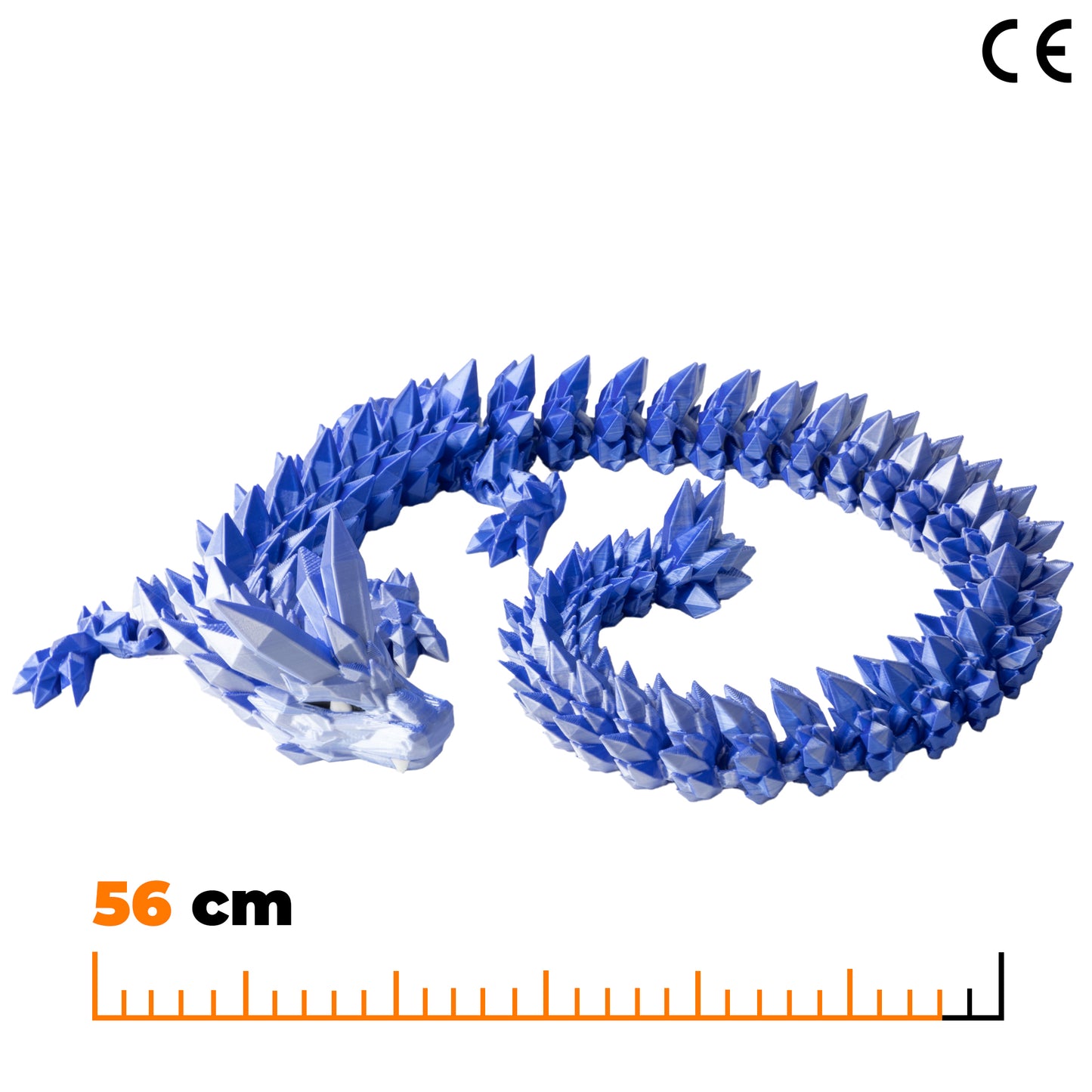 Krystalový dračí dospělák - Modro-bílá