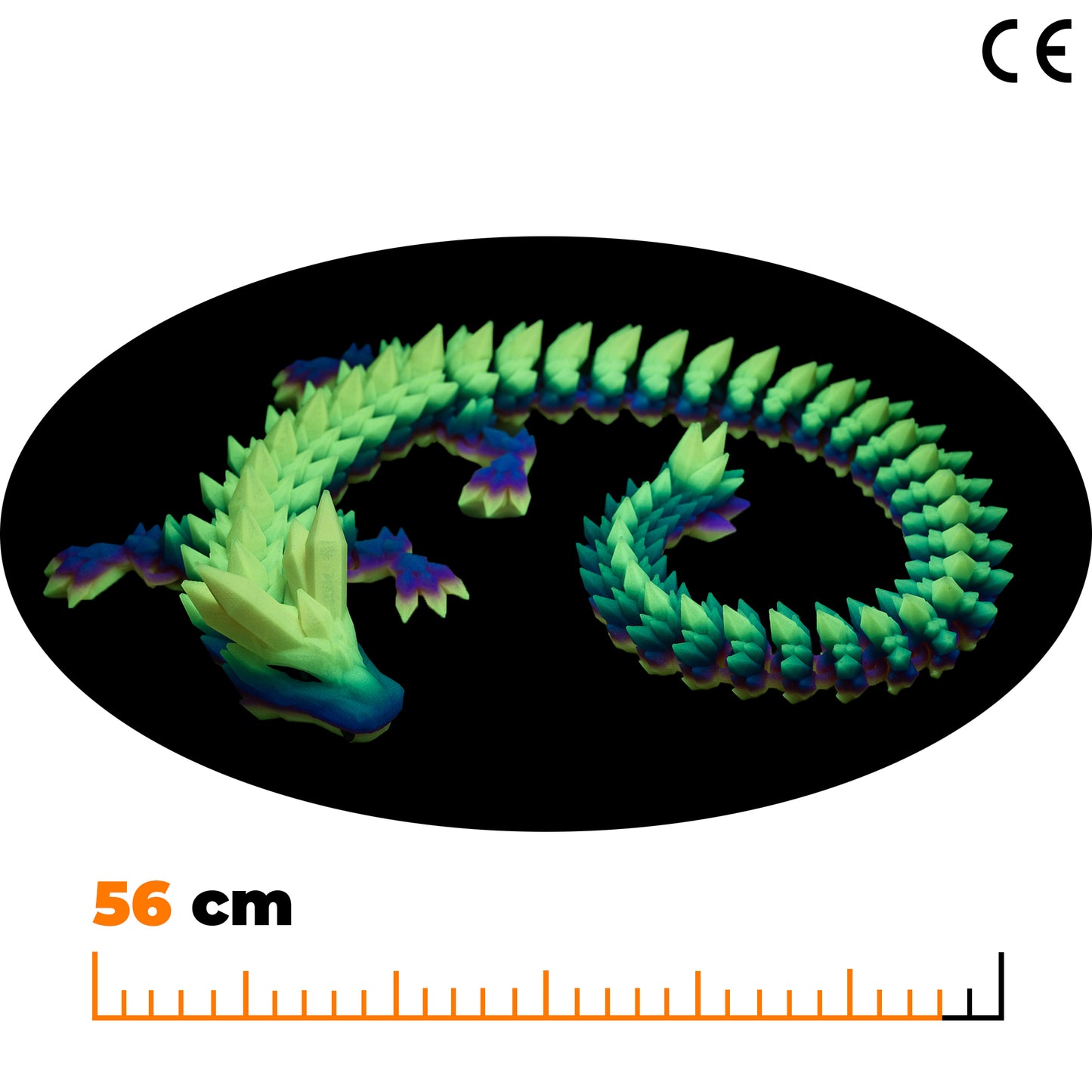 Krystalový dračí dospělák - Svítící duhová
