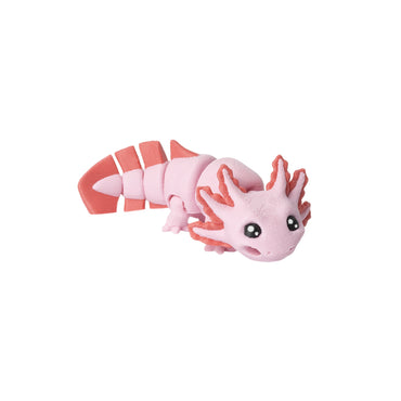 Axolotl Keychain – 3D printed flexi keychain in light pink