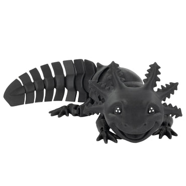 Axolotl – animal flexi articulé imprimé en 3D, coloris noir