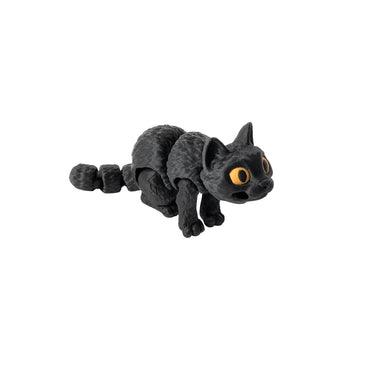 Cat Keychain – 3D printed flexi keychain in black