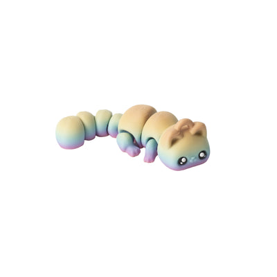 Porte-clés chat mignon – Arc-en-ciel pastel
