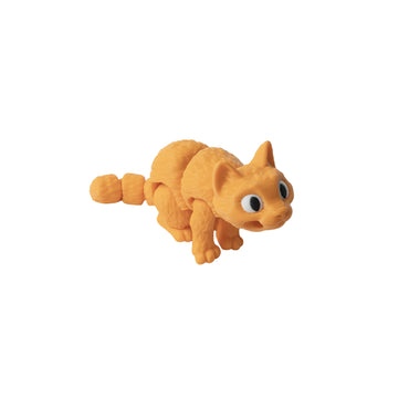Cat Keychain – 3D printed flexi keychain in orange