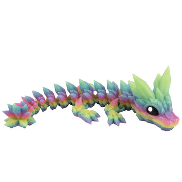 Crystal Baby Dragon – 3D printed flexi dragon in glowing candy