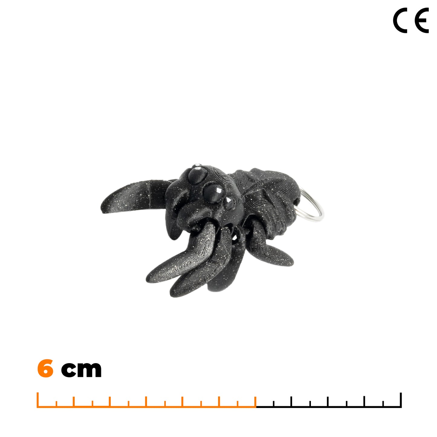 Přívěsek pavouka - Třpytivá černá