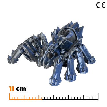 Fidget pavouk - Černo-modro-stříbrná