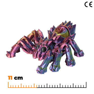 Fidget pavouk - Modro-žluto-fuschiová