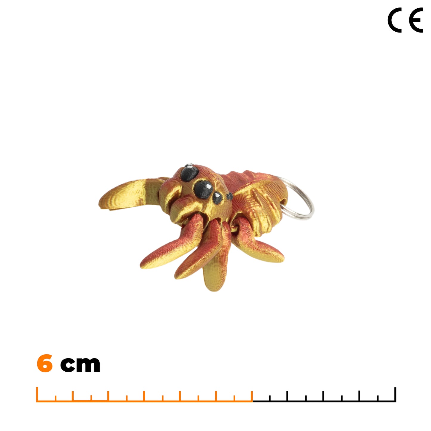 Přívěsek pavouka - Červeno-žlutá