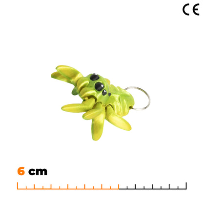 Přívěsek pavouka - Zeleno-žlutá
