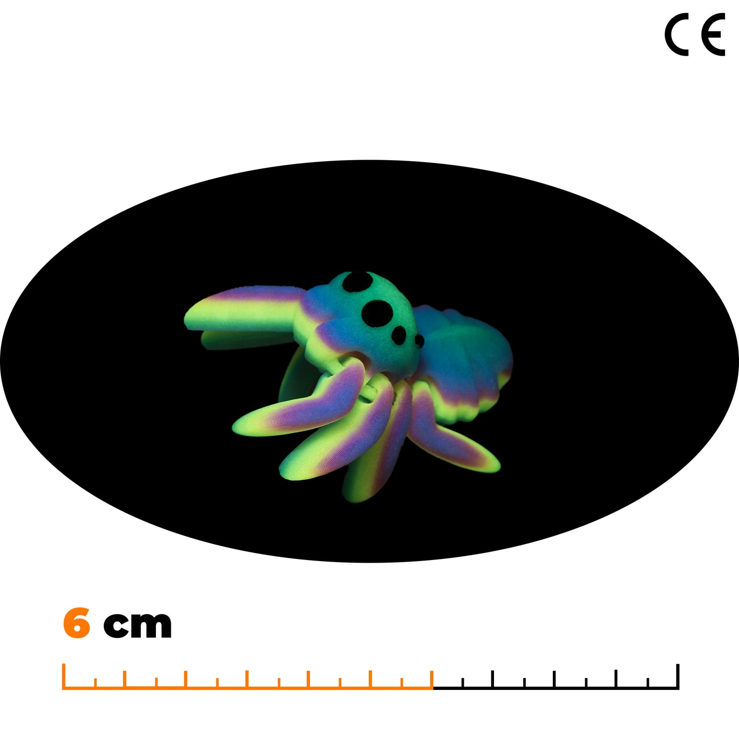 Přívěsek pavouka - Svítící duhová