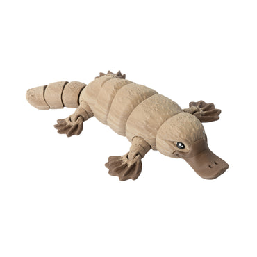 Ornitorinco – animaletto flexi snodato stampato in 3D, colore marrone sfumato