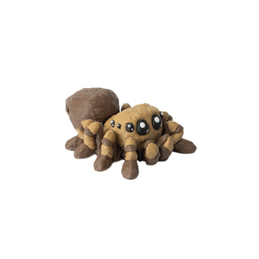 Porte-clés araignée sauteuse – porte-clés flexi imprimé en 3D, coloris marron