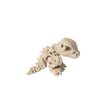 T-Rex Skeleton Keychain – 3D printed flexi keychain in beige