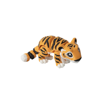 Tiger Keychain – 3D printed flexi keychain in orange