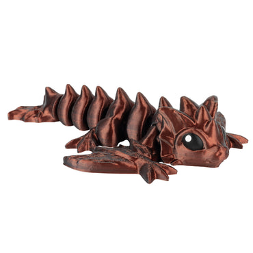 Viverna – drago flexi stampato in 3D, colore Rosso-nero