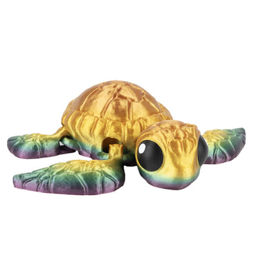 Piccola tartaruga – animaletto flexi stampato in 3D di colore arcobaleno
