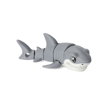 Porte-clés requin – porte-clés flexi imprimé en 3D, coloris gris