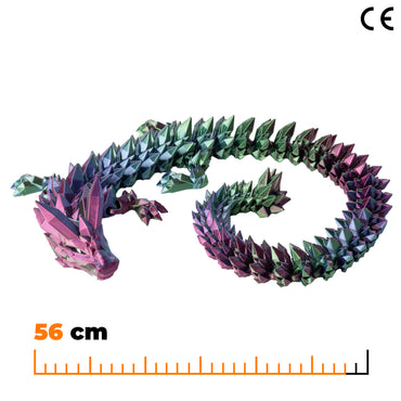 Krystalový dračí dospělák - Modro-zeleno-fialová