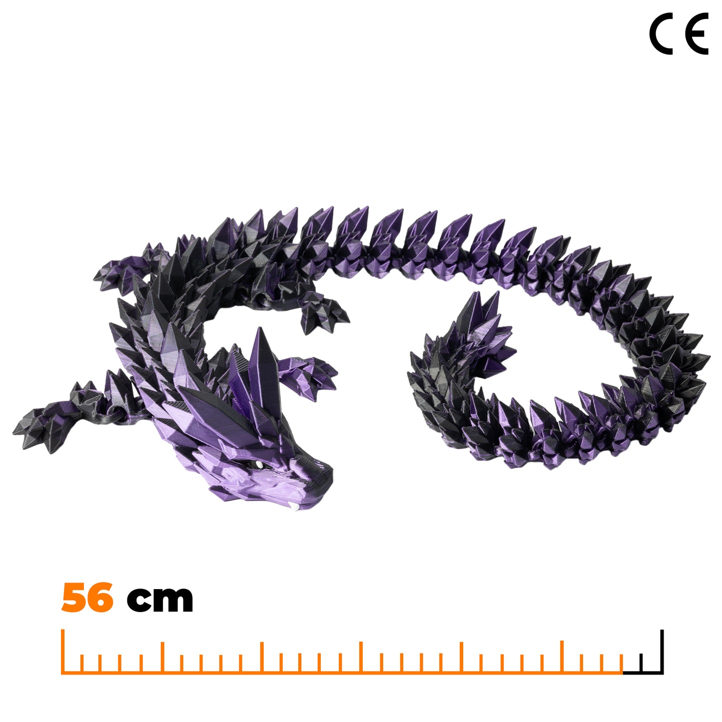 Adult Crystal Dragon - Black-Purple