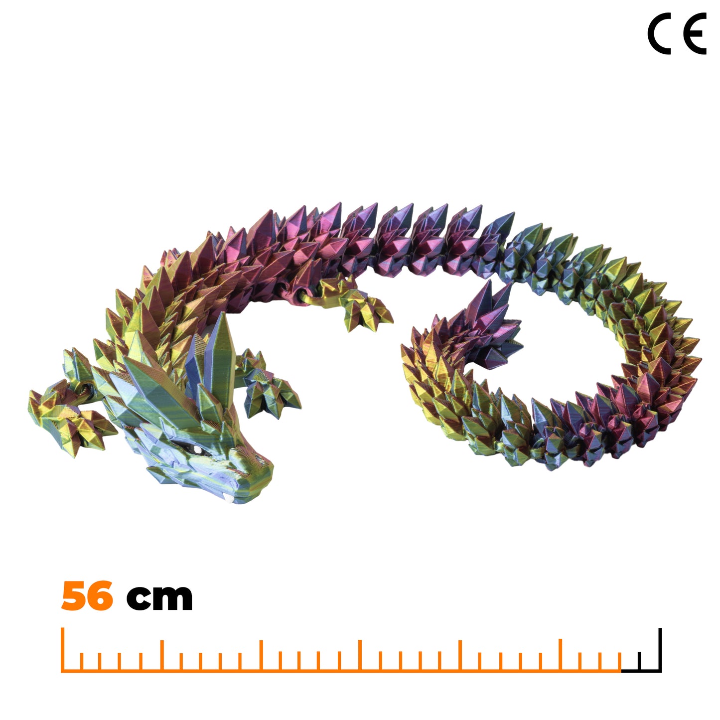 Adult Crystal Dragon - Blue-Yellow-Fuschia