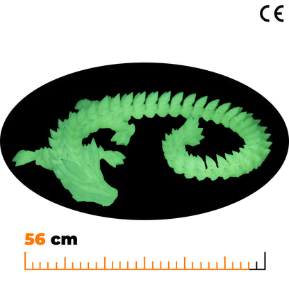 Adult Crystal Dragon - Glowing Green